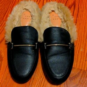 Fuzzy loafers